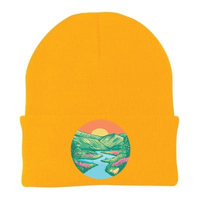 Sunrise Painting Knit Cap Winter Beanie