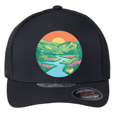 Sunrise Painting Flexfit Unipanel Trucker Cap