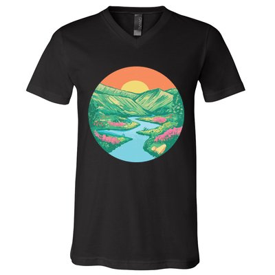 Sunrise Painting V-Neck T-Shirt