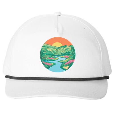 Sunrise Painting Snapback Five-Panel Rope Hat