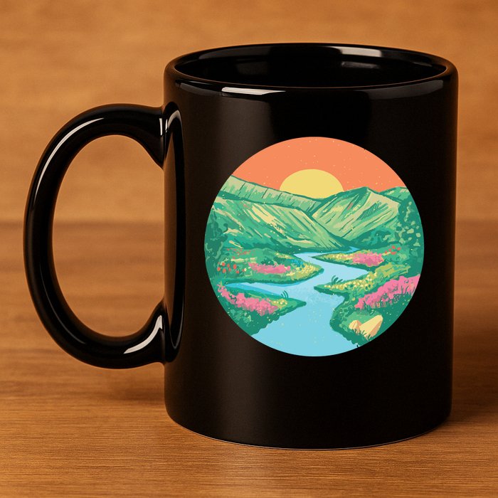 Sunrise Painting 11oz C Handle Ceramic Mug