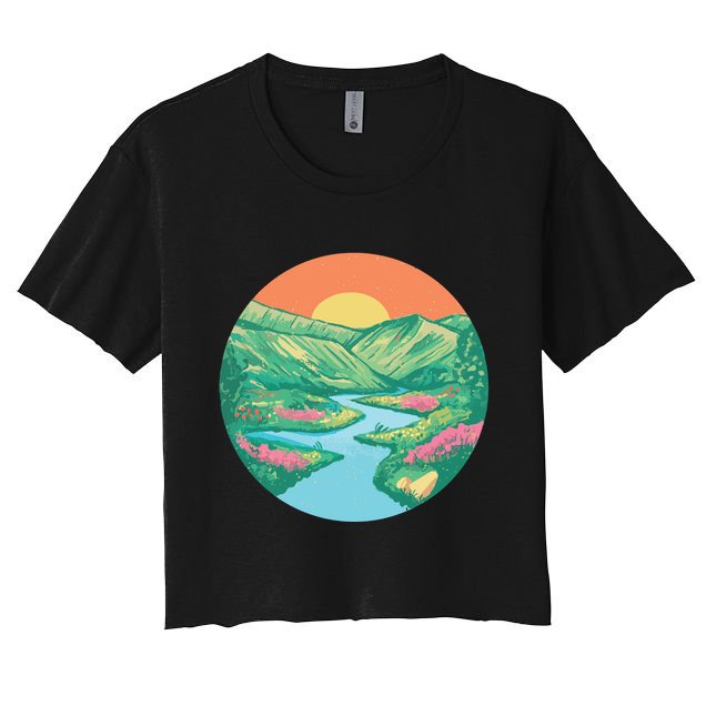 Sunrise Painting Crop Top