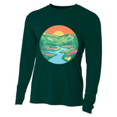 Sunrise Painting Cooling Performance Long Sleeve Crew