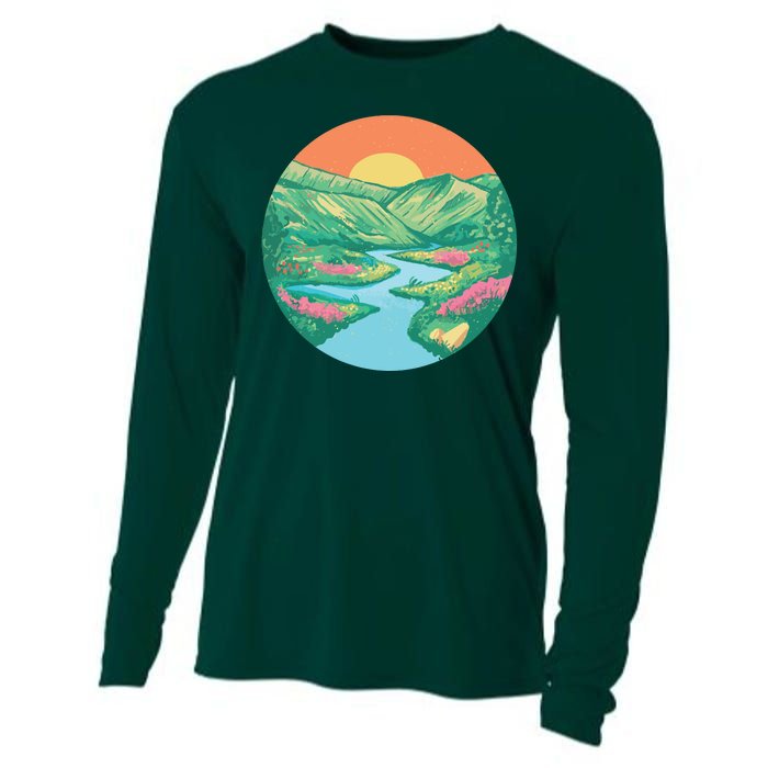 Sunrise Painting Cooling Performance Long Sleeve Crew