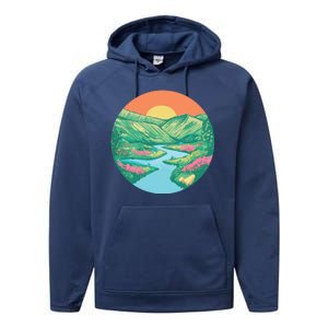 Sunrise Painting Performance Fleece Hoodie