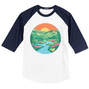 Sunrise Painting Baseball Sleeve Shirt