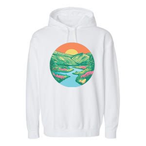 Sunrise Painting Garment-Dyed Fleece Hoodie