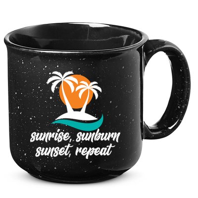 Sunrise Sunburn Sunset Repeat Palm Tree 15oz Campfire Ceramic Mug