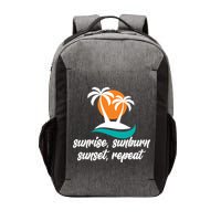 Sunrise Sunburn Sunset Repeat Palm Tree Vector Backpack