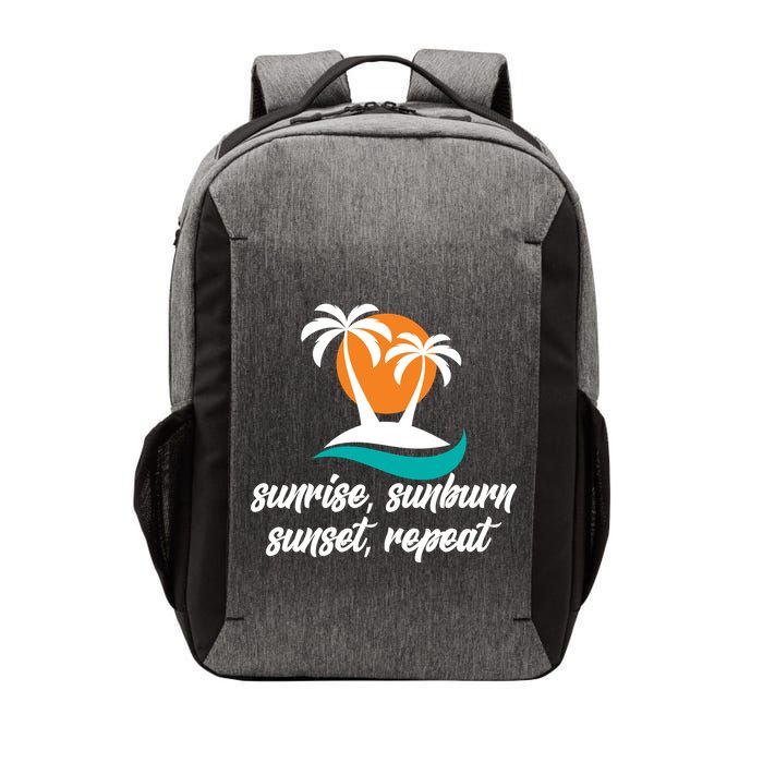Sunrise Sunburn Sunset Repeat Palm Tree Vector Backpack