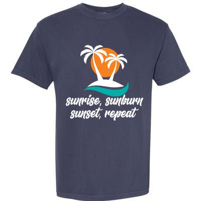 Sunrise Sunburn Sunset Repeat Palm Tree Comfort Colors T-Shirt