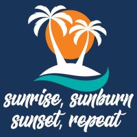 Sunrise Sunburn Sunset Repeat Palm Tree Hoodie