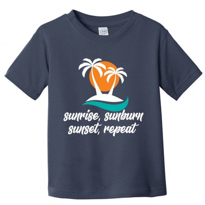 Sunrise Sunburn Sunset Repeat Palm Tree Toddler T-Shirt