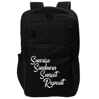 Sunrise Sunburn Sunset Repeat Vintage Impact Tech Backpack