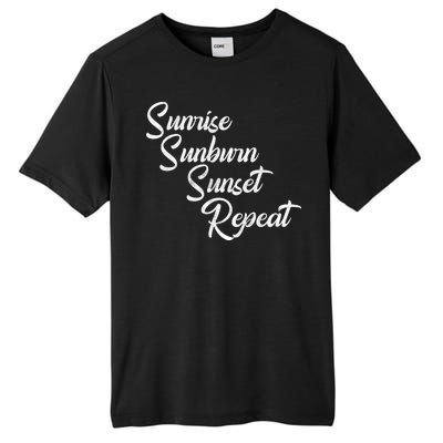 Sunrise Sunburn Sunset Repeat Vintage Tall Fusion ChromaSoft Performance T-Shirt