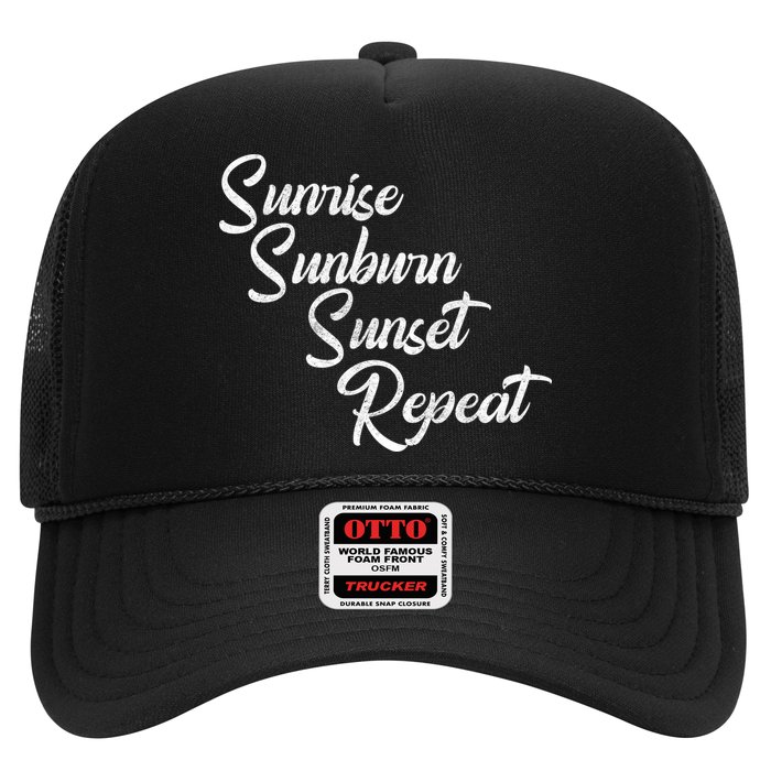 Sunrise Sunburn Sunset Repeat Vintage Trucker Hat