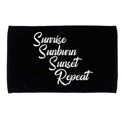 Sunrise Sunburn Sunset Repeat Vintage Microfiber Hand Towel