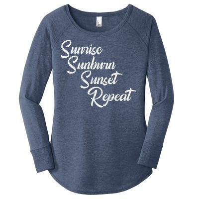 Sunrise Sunburn Sunset Repeat Vintage Women's Perfect Tri Tunic Long Sleeve Shirt