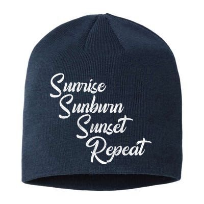 Sunrise Sunburn Sunset Repeat Vintage Sustainable Beanie