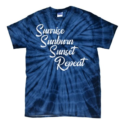 Sunrise Sunburn Sunset Repeat Vintage Tie-Dye T-Shirt