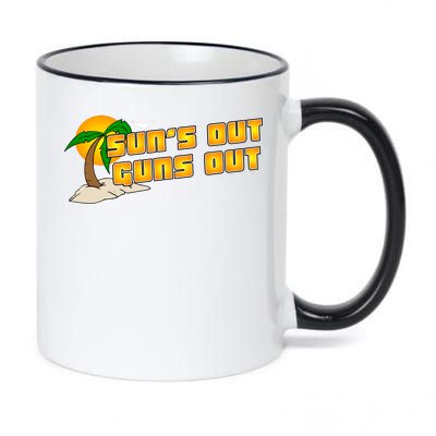 Sun's Got Guns Out 11oz Black Color Changing Mug