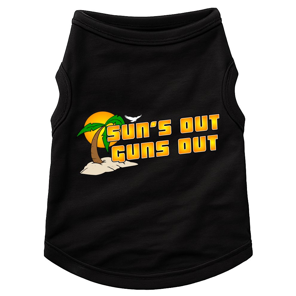 Sun's Got Guns Out Doggie Tank