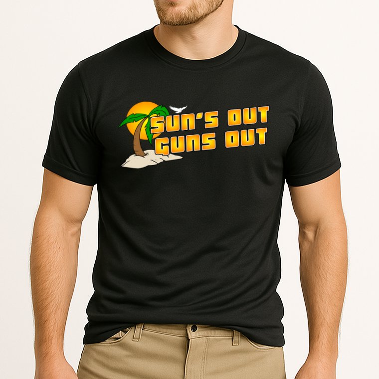 Sun's Got Guns Out Cooling Performance Crew T-Shirt