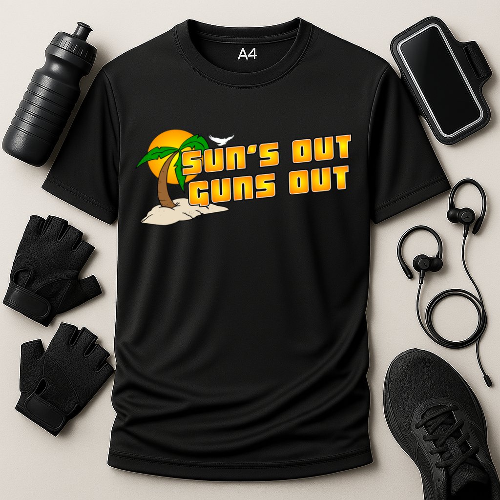 Sun's Got Guns Out Cooling Performance Crew T-Shirt