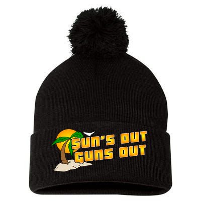 Sun's Got Guns Out Pom Pom 12in Knit Beanie