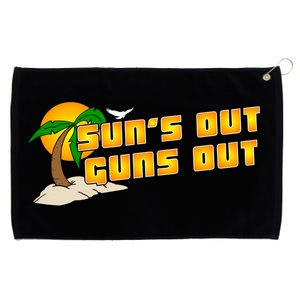 Sun's Got Guns Out Grommeted Golf Towel