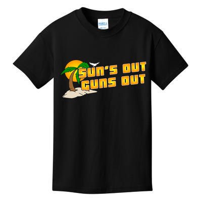 Sun's Got Guns Out Kids T-Shirt