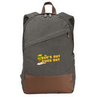 Sun's Got Guns Out Cotton Canvas Backpack