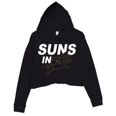 Suns In 4 Playoff Basketball Crop Fleece Hoodie