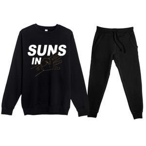 Suns In 4 Playoff Basketball Premium Crewneck Sweatsuit Set