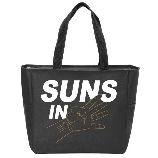 Suns In 4 Playoff Basketball Zip Tote Bag
