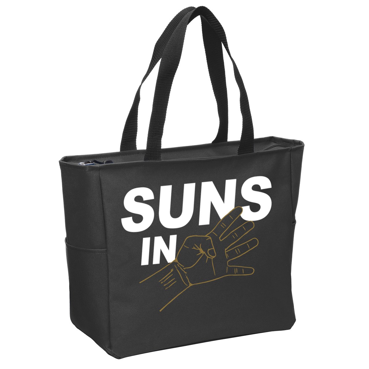 Suns In 4 Playoff Basketball Zip Tote Bag