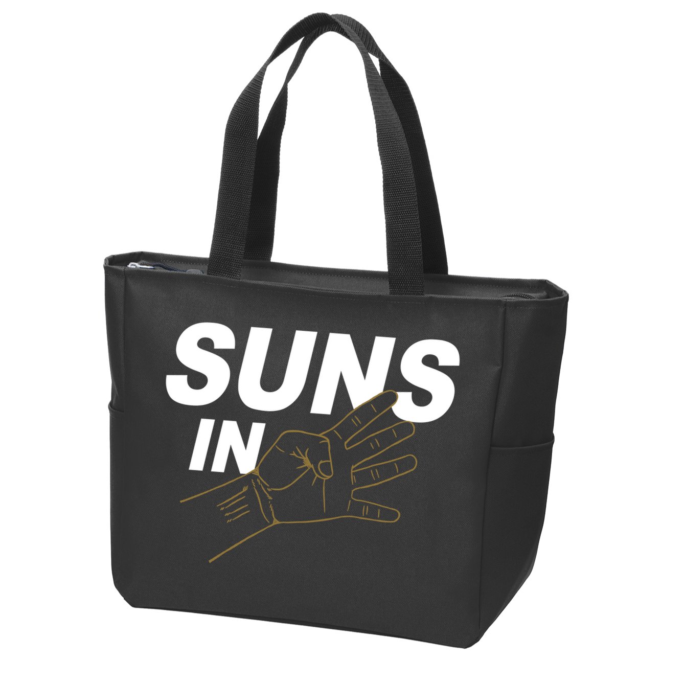 Suns In 4 Playoff Basketball Zip Tote Bag