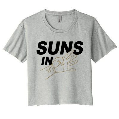 Suns In 4 Playoff Basketball Women's Crop Top Tee