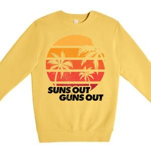 Suns Out Guns Out Premium Crewneck Sweatshirt