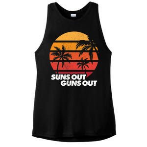 Suns Out Guns Out Ladies PosiCharge Tri-Blend Wicking Tank