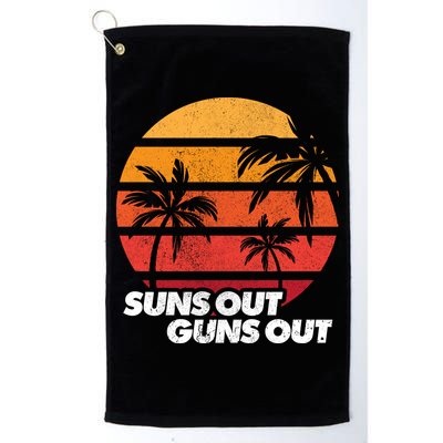 Suns Out Guns Out Golf Towel