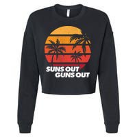 Suns Out Guns Out Cropped Pullover Crew