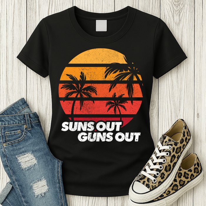 Suns Out Guns Out Womens T-Shirt