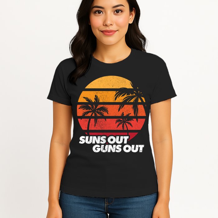 Suns Out Guns Out Womens T-Shirt