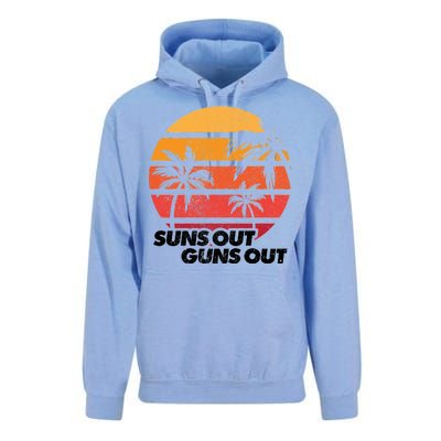 Suns Out Guns Out Unisex Surf Hoodie