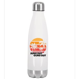 Suns Out Guns Out Stainless Steel Insulated Water Bottle