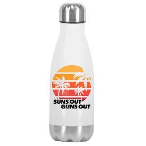 Suns Out Guns Out Stainless Steel Insulated Water Bottle