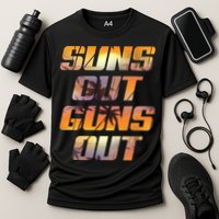 Suns Out Guns Out Summer Cooling Performance Crew T-Shirt
