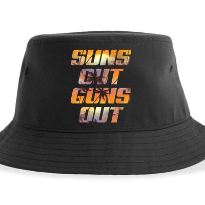 Suns Out Guns Out Summer Sustainable Bucket Hat