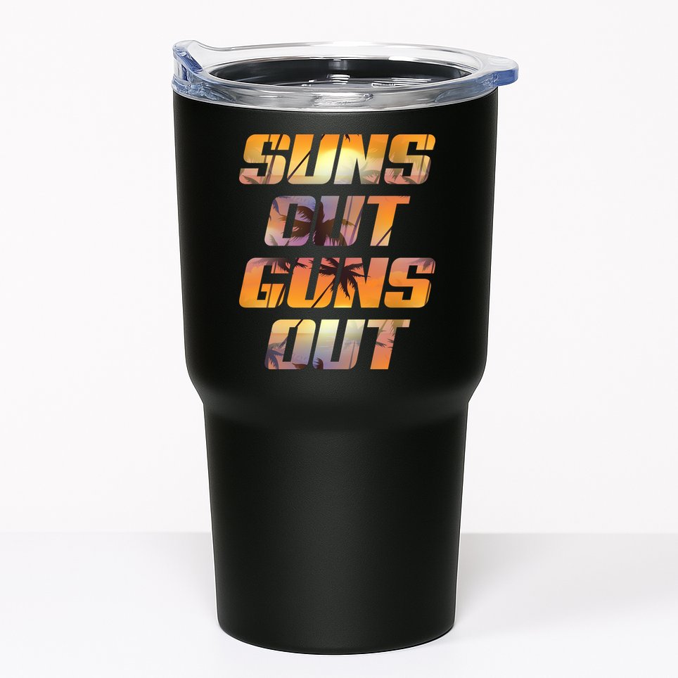 Suns Out Guns Out Summer Tumbler